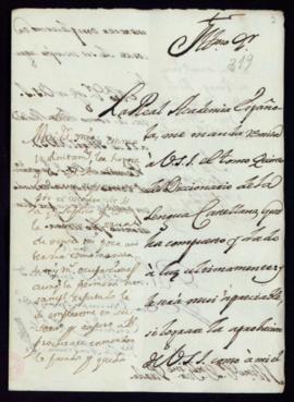 Carta de Vincencio Squarzafigo a Jerónimo Pardo con la que le remite dos ejemplares del tomo quin...