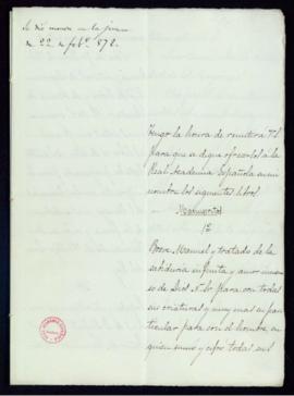 Carta de Adolfo de Castro al secretario en la que le ruega que ofrezca en su nombre a la Academia...