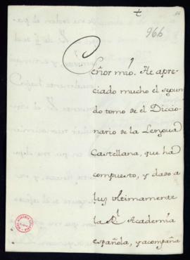 Carta del cardenal Astorga a Vincencio Squarzafigo de agradecimiento por el envío del segundo tom...