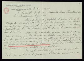 Carta de Narciso Correal a Emilio Cotarelo en la que le dice que sabe por el obispo de Madrid-Alc...