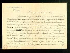 Carta de Antonio Alcalá Venceslada a Francisco Rodríguez Marín con la que le envía 18 refranes co...