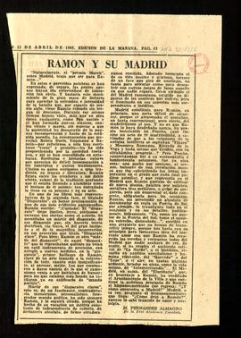 Ramón y su Madrid