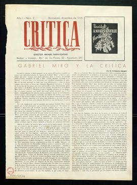 Gabriel Miró y la crítica