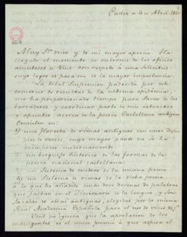 Carta de Juan Nicolás Böhl de Faber a Martín Fernández de Navarrete en la que solicita una plaza ...