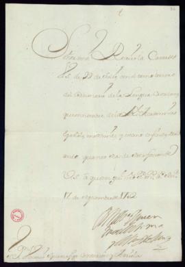 Carta del duque de Osuna a Vincencio Squarzafigo de agradecimiento por el envío del tercer tomo d...