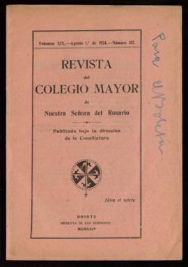 Revista del Colegio Mayor Nuestra Señora del Rosario, vol. XIX, núm. 187