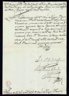 Abono de 467 reales de vellón a favor de Manuel de Villegas Piñateli
