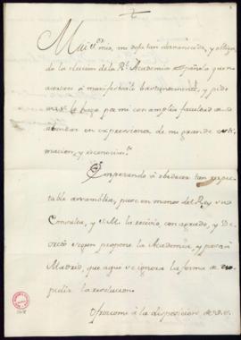 Carta de José de Carvajal y Lancáster a Francisco Antonio de Angulo en la que notifica que entreg...