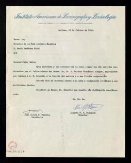 Carta de Juan Carlos F. Heredia y de Alberto F. J. Otamendi, secretario y director del Instituto ...