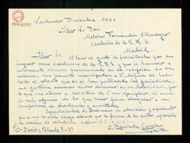 Carta de J. Bautista García a Melchor Fernández Almagro en la que le felicita por su ingreso en l...