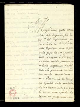 Carta de Leopoldo Puig a Francisco Antonio de Angulo en la que le indica que queda advertido de l...