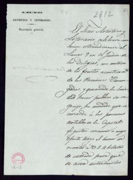 Carta de Patricio de la Escosura [a Francisco Martínez de la Rosa] con la que remite cuatro entra...