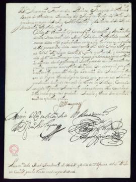 Orden del marqués de Villena del libramiento a favor de Juan Curiel de 105 reales y 14 maravedís ...