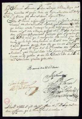 Orden del marqués de Villena del libramiento a favor de Lope de Mendoza y Figueroa de 426 reales ...