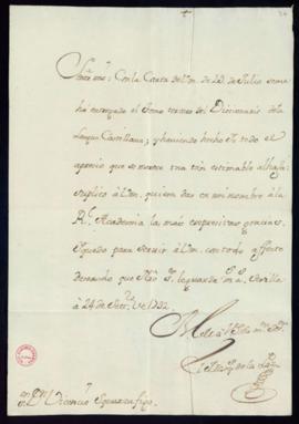 Carta del marqués de la Paz a Vincencio Squarzafigo de agradecimiento por el envío del tercer tom...