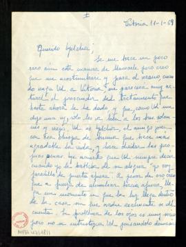 Carta de Rosa Mary a Melchor Fernández Almagro en la que le pide que no pierda la esperanza con s...