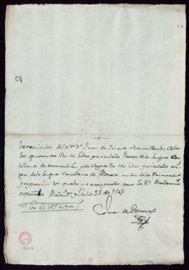 Recibo de Juan de Espana de 60 reales de vellón por los libros titulados Tesoro de la lengua cast...