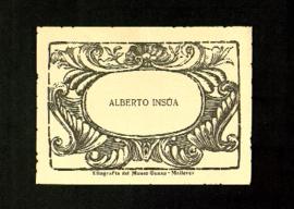 Tarjeta de Alberto Insúa a Melchor Fernández Almagro en la que le agradece su precioso artículo d...