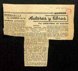 Autores y libros por Cristóbal de Castro. Melchor Fernández Almagro: Historia de la República