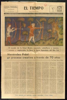 Menéndez Pidal: un proceso creativo a través de 70 años, por Rafael Gómez Hoyos