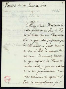 Copia de la carta de Manuel de Lardizábal y Uribe a Manuel de Nava Arredondo Carmona en la que le...