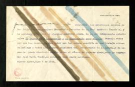 Carta de Juan Álvarez a Julio Casares en la que le agradece el envío de un ejemplar de El idioma ...