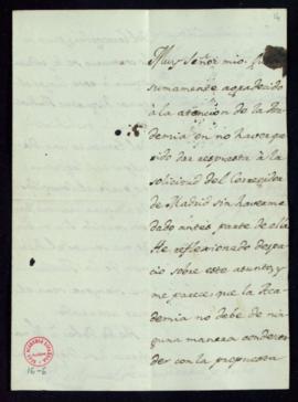Carta del marqués de Santa Cruz a Manuel de Lardizábal y Uribe de agradecimiento por haberle cons...