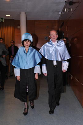 José Manuel Blecua y María Pilar Garcés Gómez, catedrática de la Universidad Carlos III