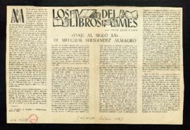 Los libros del mes, por José Luis Cano. Viaje al siglo XX de Melchor Fernández Almagro