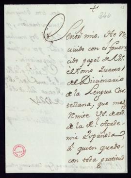 Carta del marqués del Surco a Vincencio Squarzafigo de agradecimiento por el envío del tomo cuart...