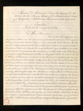 Carta de Julio Zaldumbide a Mariano Roca de Togores, Antonio de los Ríos y Rosas y Fermín de la P...