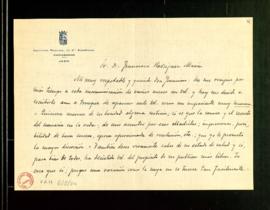 Carta de Antonio Alcalá Venceslada a Francisco Rodríguez Marín en la que le pide que le dé alguna...