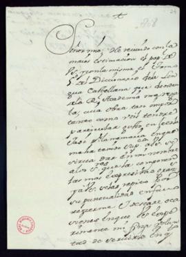 Carta del duque de Béjar a Vincencio Squarzafigo de agradecimiento por el envío del tomo quinto d...
