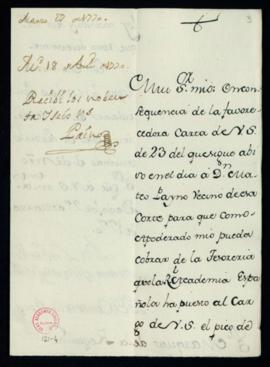 Carta del conde de la Roca al marqués de la Regalía en la que le comunica que manda a Mateo Payno...