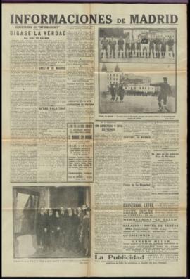 Páginas 5 y 6 del diario Informaciones de 30 de diciembre de 1922, con la noticia del fallecimien...