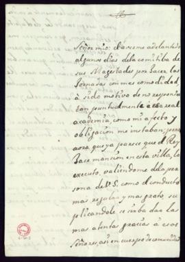 Carta del marqués de Villena [Juan Manuel Fernández Pacheco] a Vincencio Squarzafigo en la que ag...