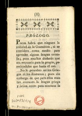 Pruebas del prólogo de la cuarta edición de la Gramática de la lengua castellana