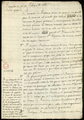 Copia del acuerdo de 24 de febrero de 1778 sobre arreglo y distribución de gajes