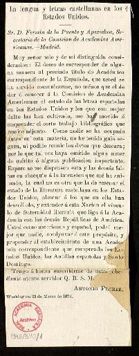 Artículo de Antonio Flores sobre la pervivencia de la lengua española en Estados Unidos de Améric...