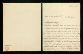 Carta del conde de Casal a Melchor Fernández Almagro en la que le agradece sus líneas a los Lunes...