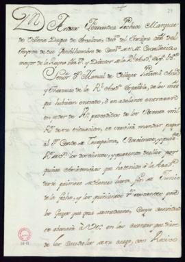 Libramiento de 1296 reales de vellón a favor del conde de Torrepalma