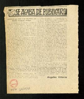 Se acaba de publicar Cánovas, su vida y su política, por Melchor Fernández Almagro, por Ángeles V...