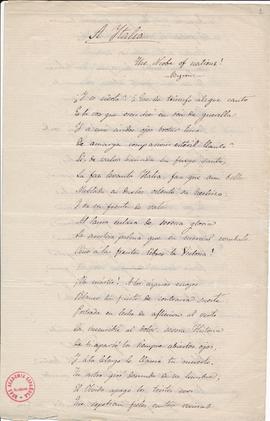Traducción de Teodoro Llorente del poema A Italia, The noble of nations, de Byron