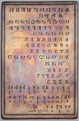 Letras usadas en las impresiones góticas