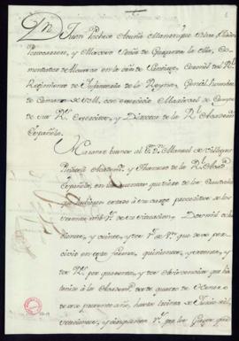 Orden de abono de 2822 reales de vellón a favor de Manuel de Villegas y Piñateli
