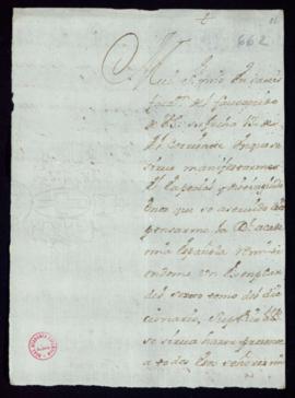 Carta del príncipe de Masserano a Lope Hurtado de Mendoza de agradecimiento por el envío del sext...