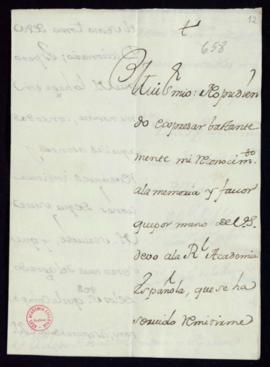 Carta del marqués de la Regalía a Lope Hurtado de Mendoza de agradecimiento por el envío del sext...