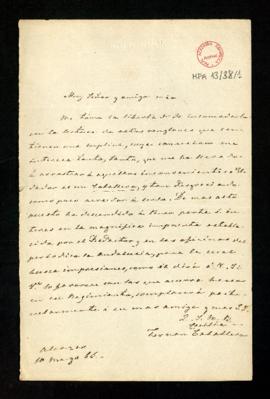 Carta de Fernán Caballero en la que ruega que se recomiende al dador en la imprenta establecida p...