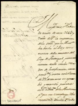 Carta de Francisco Antonio de Angulo a Francisco Antonio Zapata en la que le comunica el coste de...