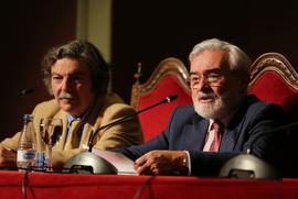 Darío Villanueva durante su conferencia sobre El Quijote en el Ateneo de Madrid